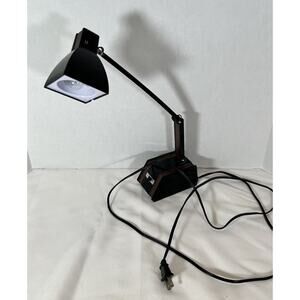 Vtg 80s Underwriters’ Laboratories Portable Folding Desk Lamp Issue No. M-2309